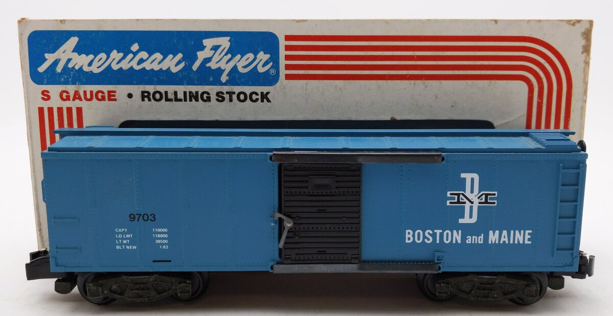 American Flyer 4-9703 S Gauge Boston & Maine Boxcar #9703 VG/Box