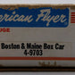 American Flyer 4-9703 S Gauge Boston & Maine Boxcar #9703 VG/Box