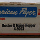 American Flyer 4-9203 S Gauge Boston & Maine 3-Bay Hopper #9203 EX/Box
