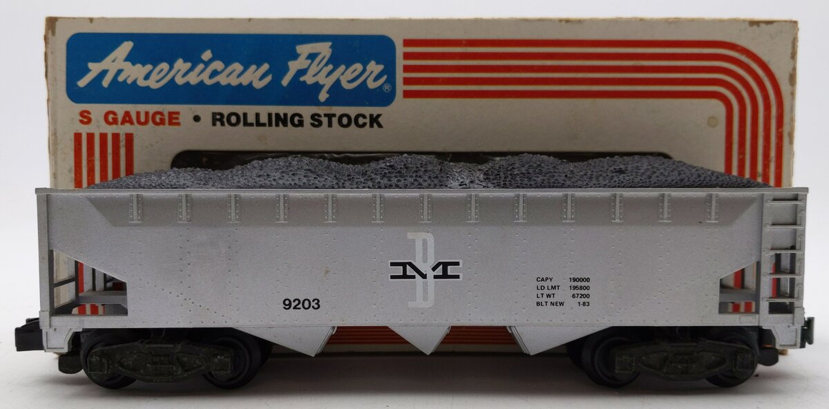 American Flyer 4-9203 S Gauge Boston & Maine 3-Bay Hopper #9203 EX/Box