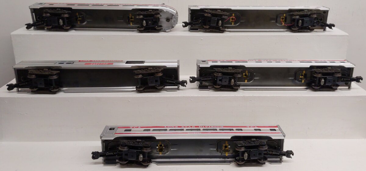 Lionel O Gauge TCA Lone Star Division Aluminum Passenger Set EX