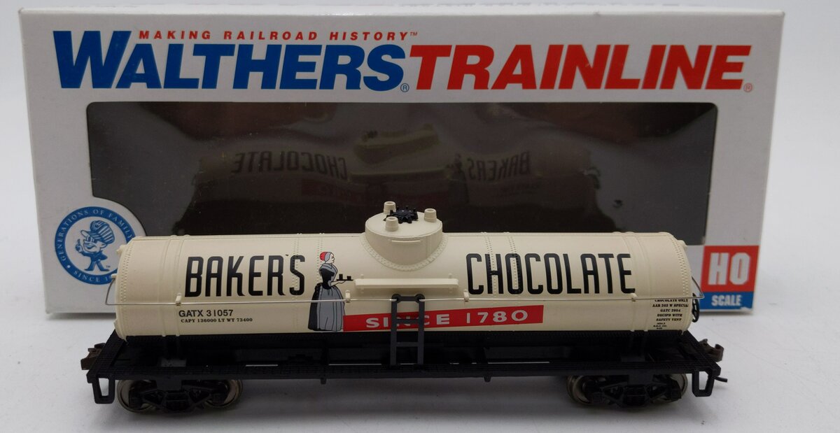 Walthers 931-1615 HO Baker's Chocolate GATX 40' Tank Car #31057 - Ready to Run LN/Box