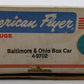 American Flyer 4-9702 S Gauge Baltimore & Ohio Sentinel Boxcar #9702 EX/Box