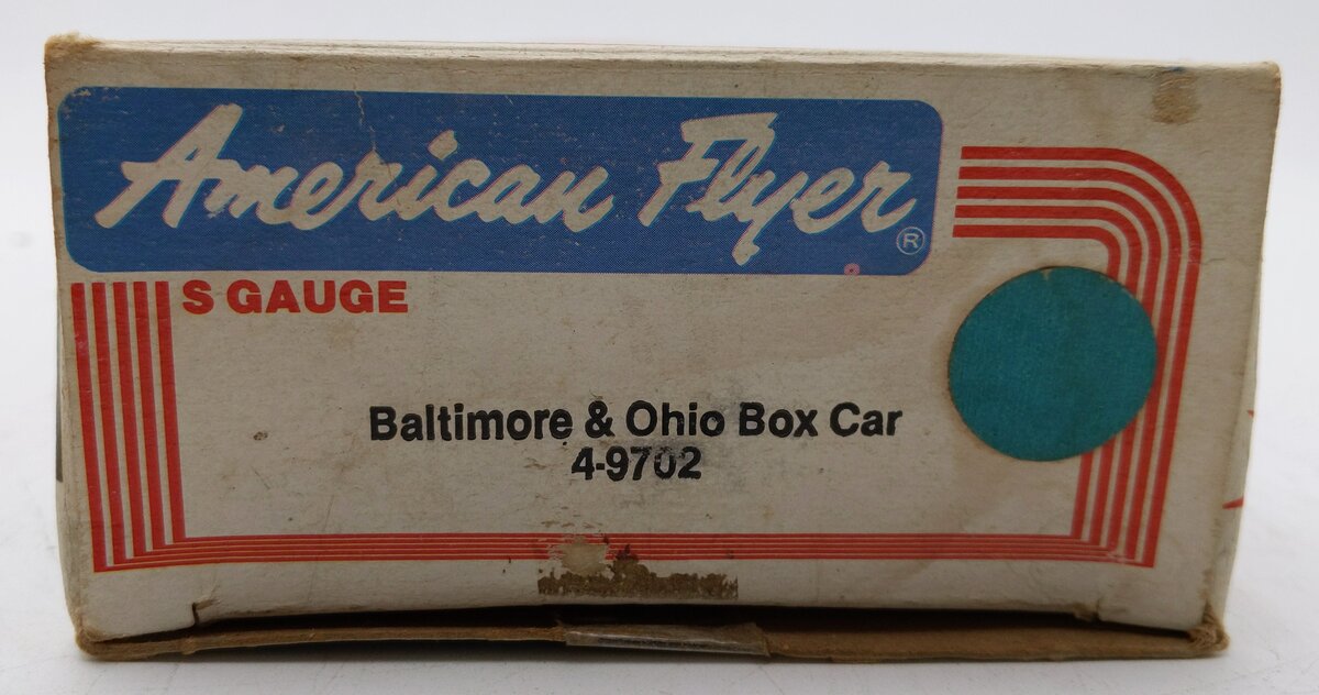 American Flyer 4-9702 S Gauge Baltimore & Ohio Sentinel Boxcar #9702 EX/Box