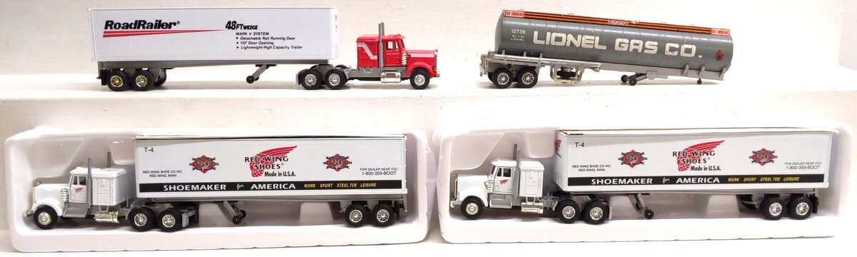 Lionel O Gauge Assorted Tractor and Trailer Trucks: 12739, 12833, 12923 [4] EX/Box