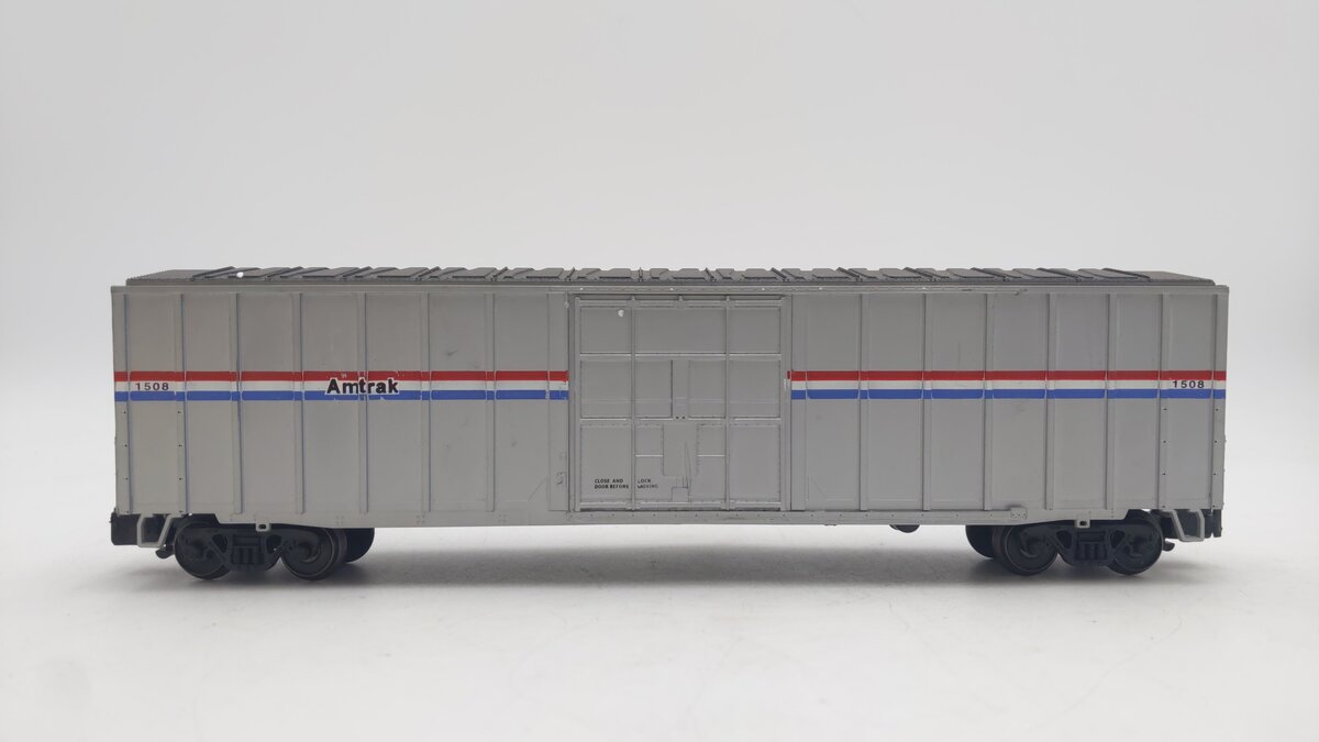 American Models 1516 S Scale Amtrak RTR Hi-Rail Boxcar EX/Box