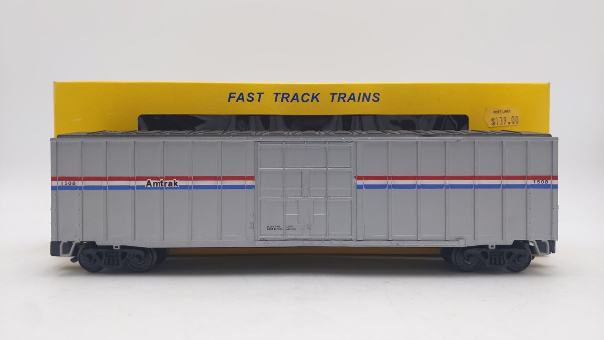 American Models 1516 S Scale Amtrak RTR Hi-Rail Boxcar EX/Box
