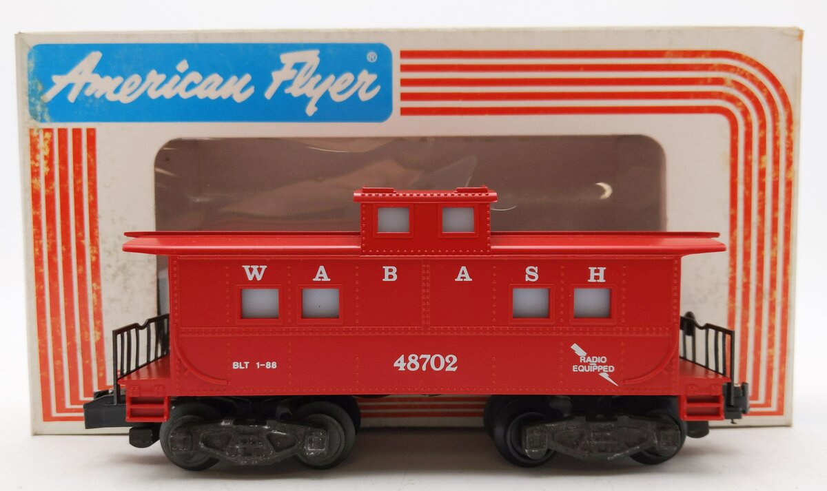 American Flyer 6-48702 S Scale Wabash Square Window Caboose #48702 EX/Box