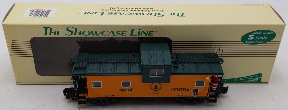 S-Helper Service 00268 S Gauge Maine Central Christmas Caboose #653 EX/Box