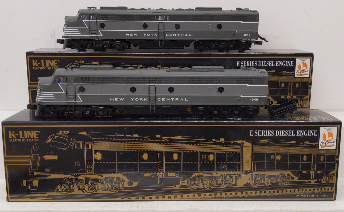 K-Line K28701S O Gauge New York Central E8 AA Diesel Locomotive Set #4046/4049 LN/Box