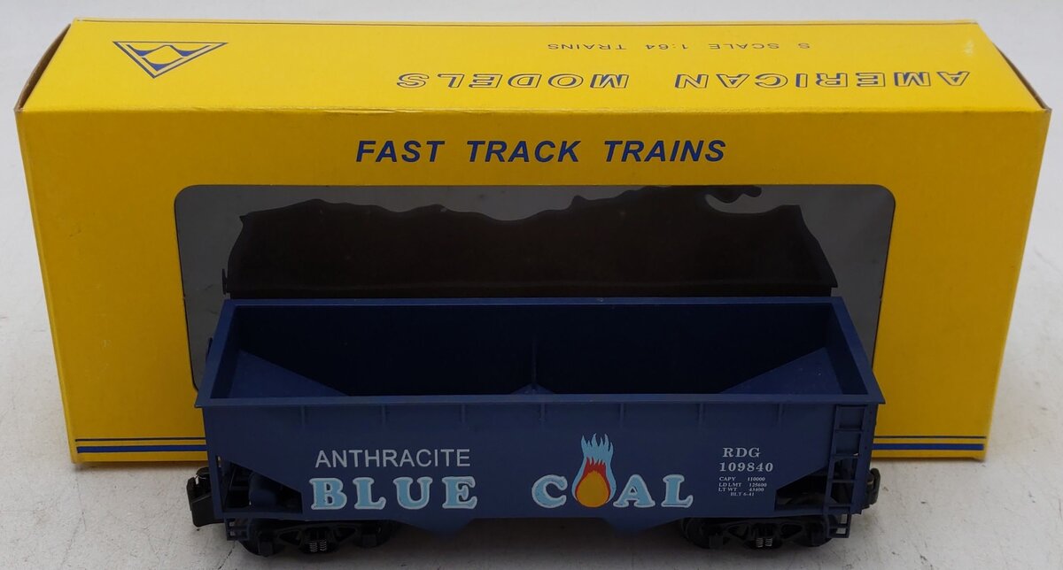 American Models 3273 S Reading Blue Coal 2-Bay Hopper #109840 EX/Box