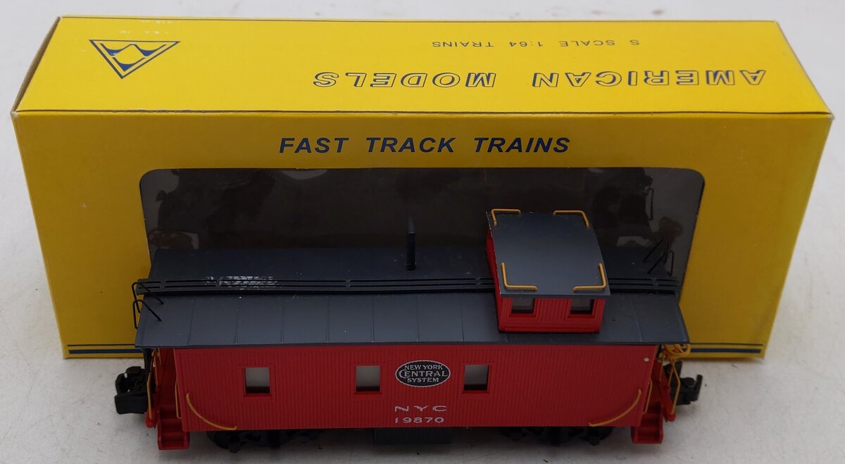 American Models 7518-A S Gauge NYC Wood Caboose #19870 EX/Box