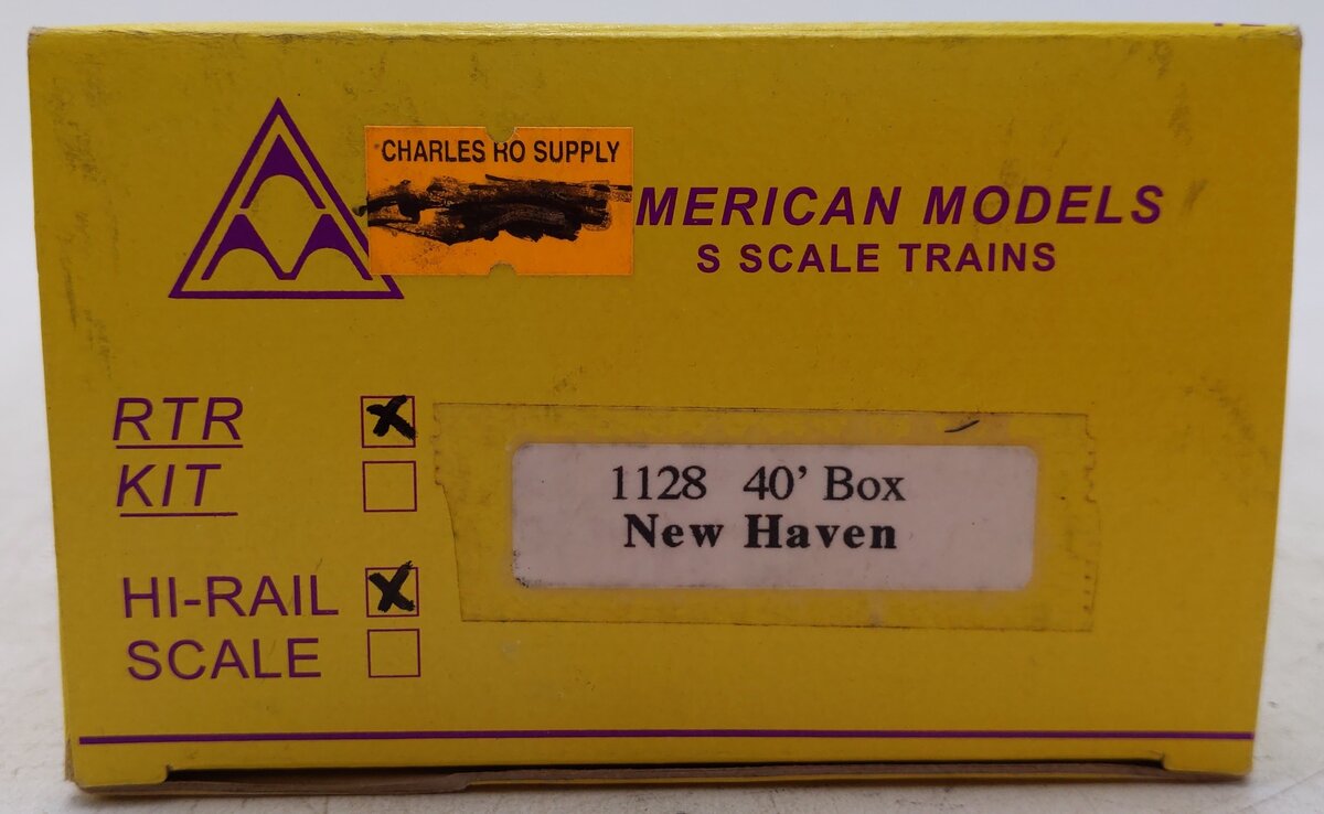 American Models 1128 S Scale New Haven 40' Boxcar #36177 EX/Box