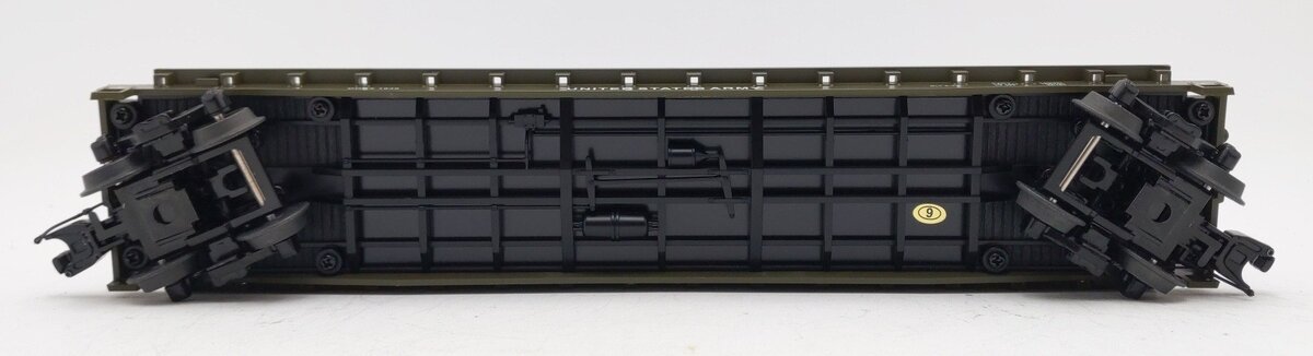 MTH 20-95406 O Gauge U.S. Army Flatcar w/ 2 PUP Trailers #1949 LN/Box