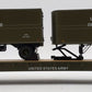 MTH 20-95406 O Gauge U.S. Army Flatcar w/ 2 PUP Trailers #1949 LN/Box