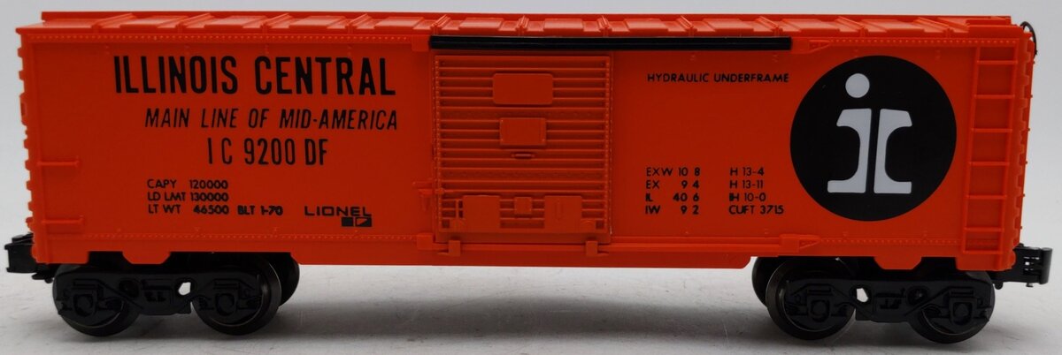 Lionel 6-9200 O Gauge Illinois Central Boxcar #9200 VG