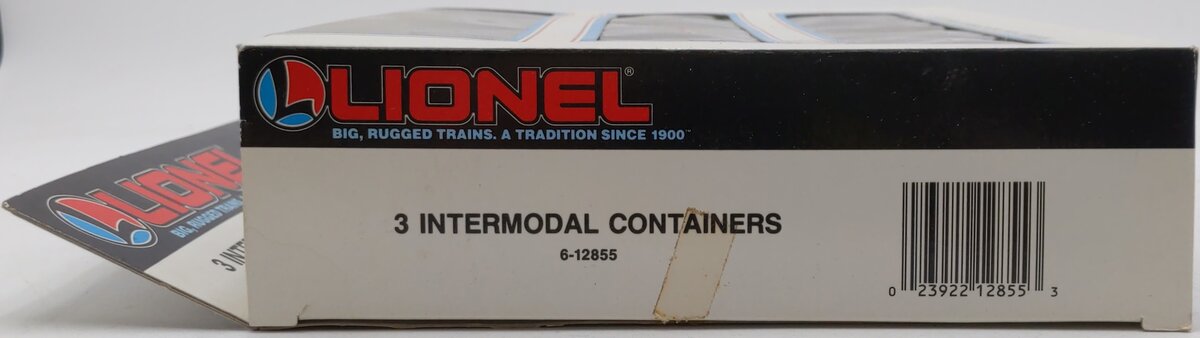 Lionel 6-12855 O / O27 Gauge Intermodal Containers (Set of 3) LN/Box