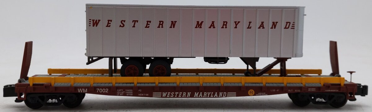 S-Helper 00310-6 "S" Scale TOFC Western Maryland Flatcar with Trailer EX/Box
