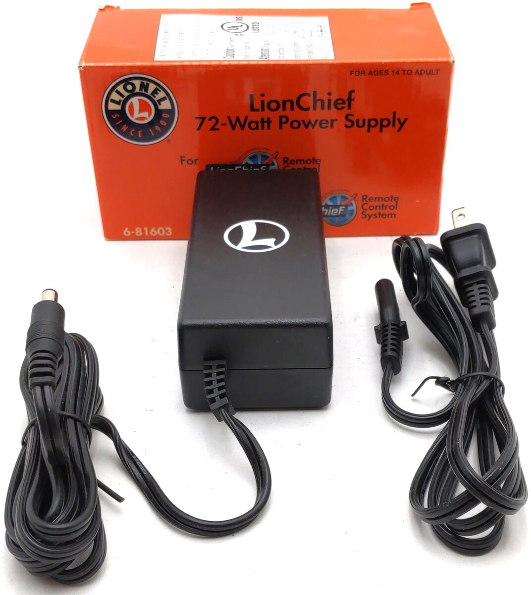 Lionel 6-81603 O Gauge LionChief 72-Watt Wall Pack Power Supply 4 Amp LN/Box