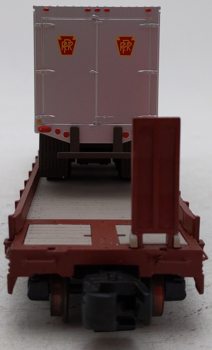 S-Helper 00306-9 S Scale Pennsylvania Railroad Flatcar w/ PRR Trailer #92763 EX/Box