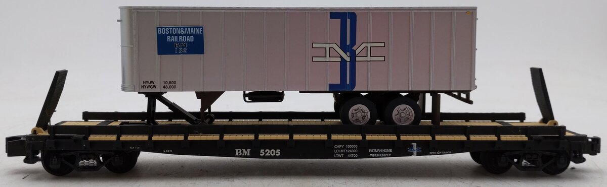S-Helper 00262-8 S Scale B&M TOFC w/ B&M Trailer #5205 EX/Box