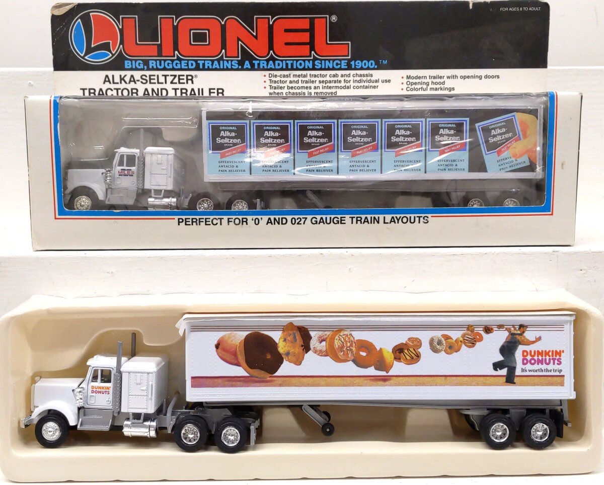 Lionel O Gauge Assorted Tractor and Trailers: 12842, 12811 [2] NIB
