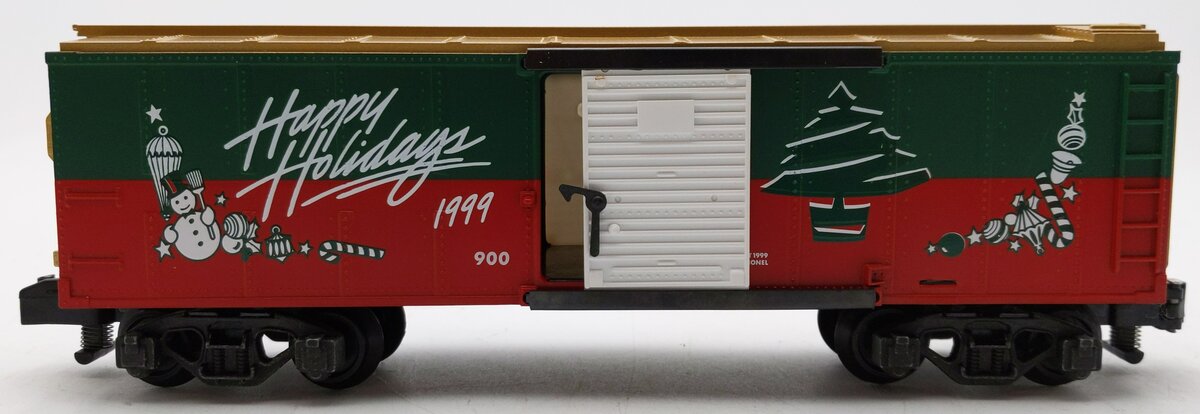 American Flyer 6-48341 S Scale Christmas 1999 Happy Holidays Boxcar #900 EX