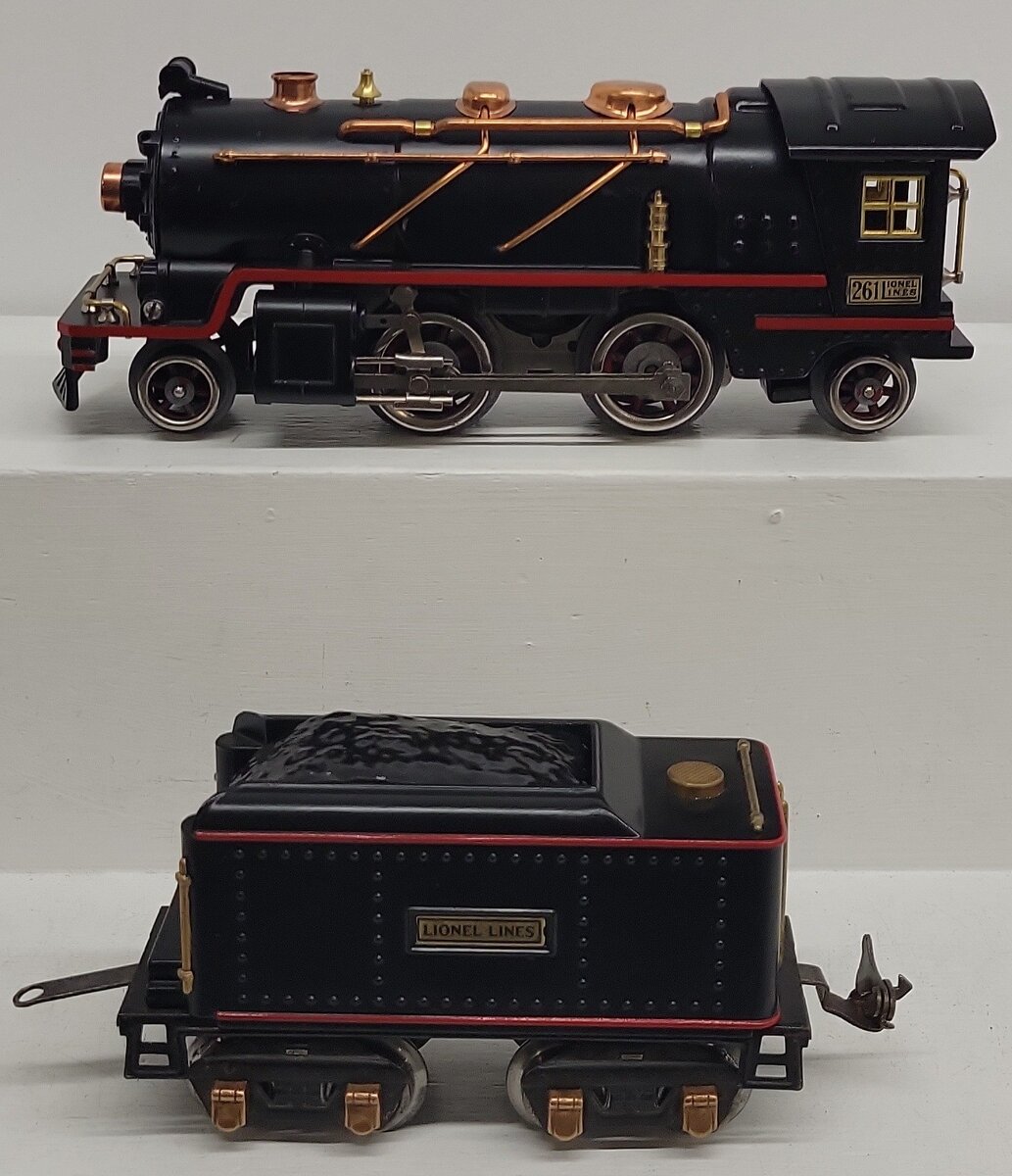 Lionel 261 Vintage O Gauge Prewar Steam Locomotive & Tender VG