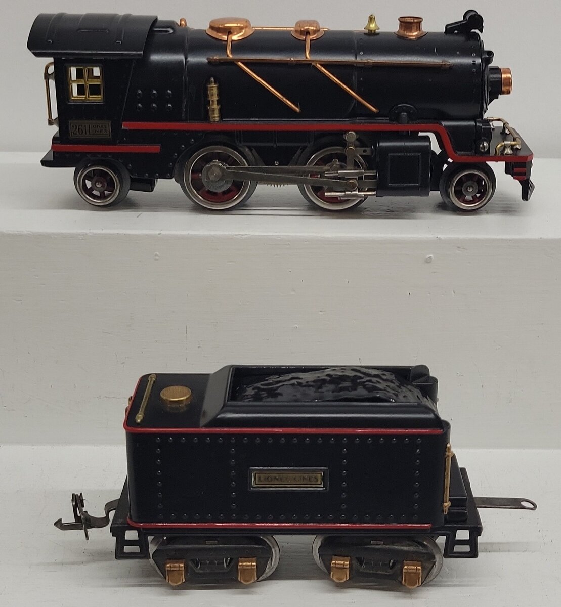 Lionel 261 Vintage O Gauge Prewar Steam Locomotive & Tender VG