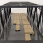 O Gauge Black Metal Trestle Bridge w/Lights VG