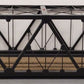 O Gauge Black Metal Trestle Bridge w/Lights VG