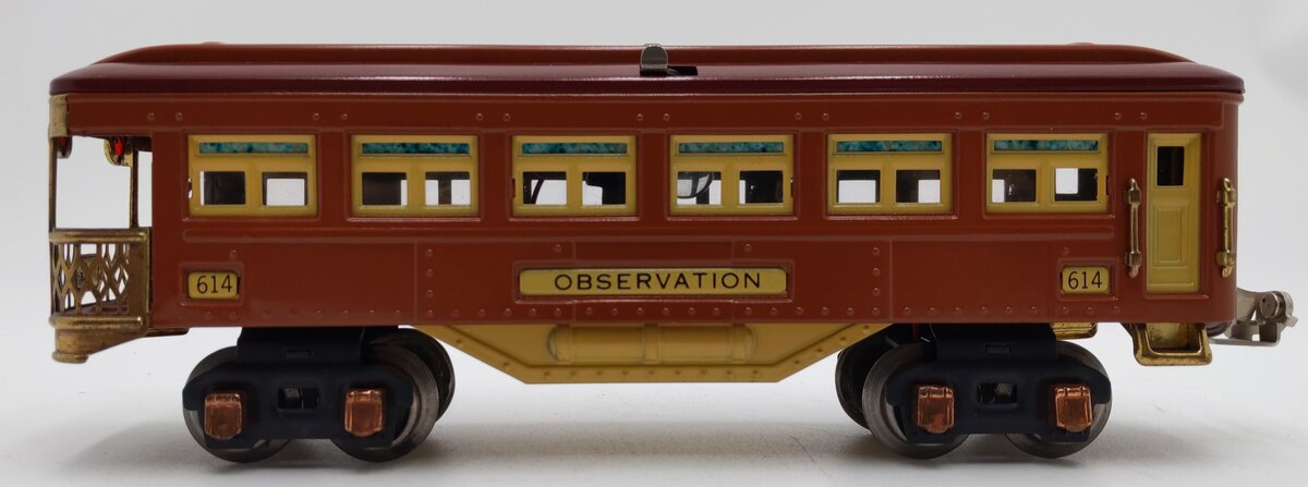 Lionel 614 Vintage O Gauge Custom Terracotta Observation Car