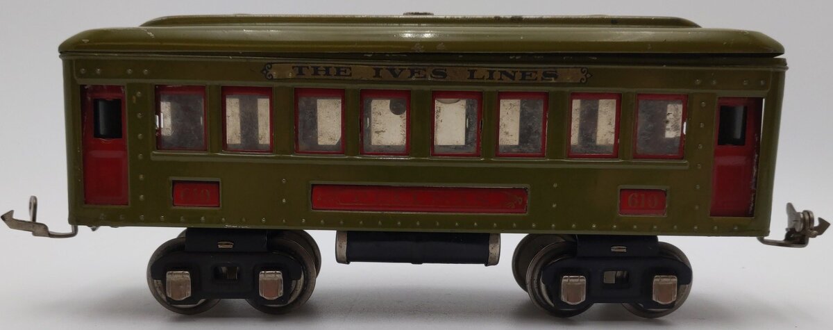 Lionel 610 Vintage O Gauge Prewar Tinplate The Ives Lines Passenger Car VG