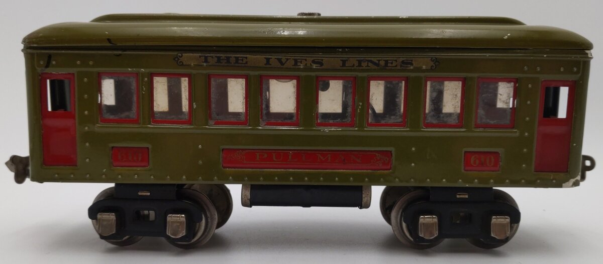 Lionel 610 Vintage O Gauge Prewar Tinplate The Ives Lines Passenger Car VG