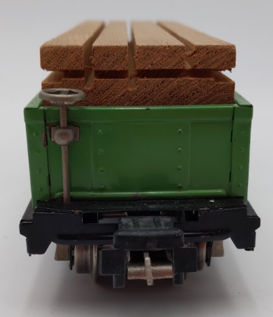 Lionel 812 Vintage O Prewar Green Tinplate Gondola