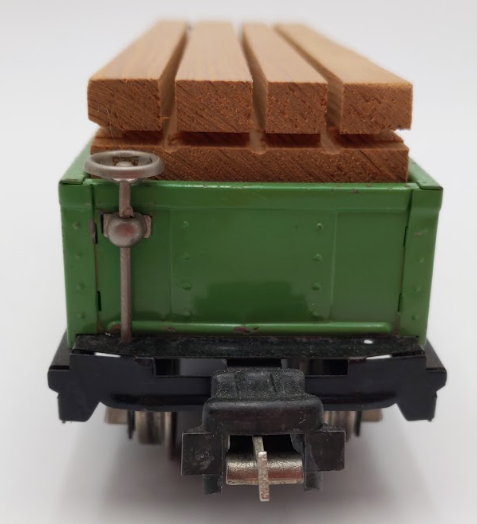 Lionel 812 Vintage O Prewar Green Tinplate Gondola
