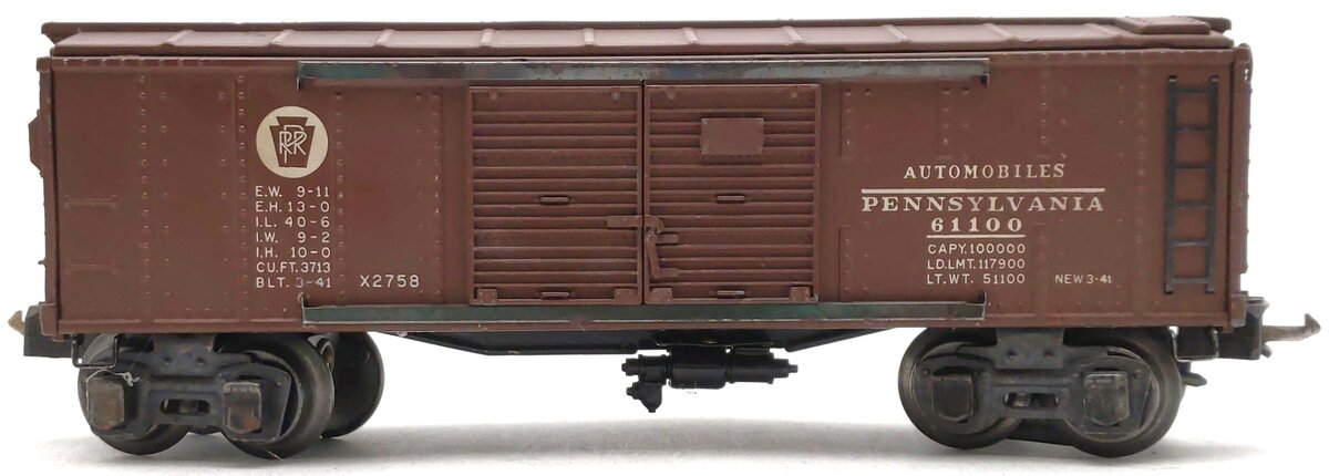 Lionel X2758 Vintage O Pennsylvania Auto Car VG