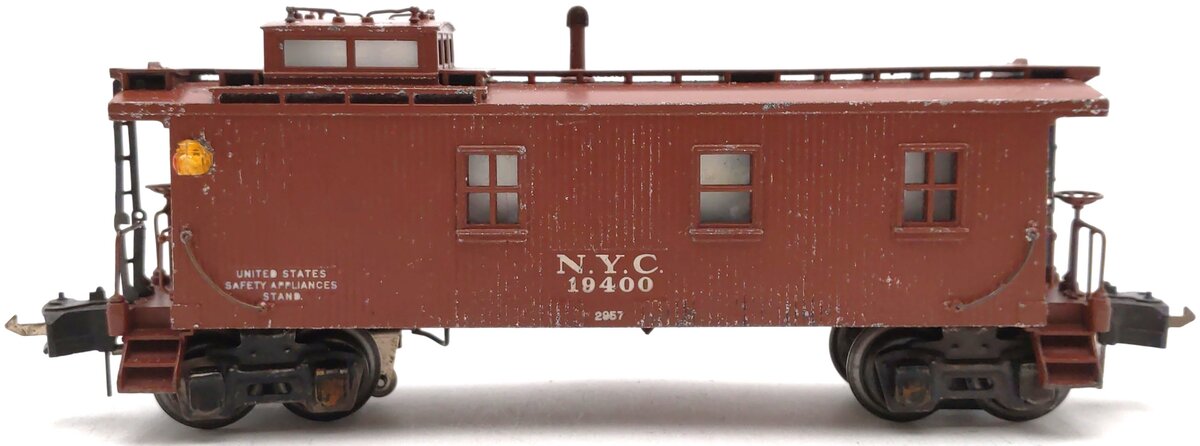 Lionel 2957 Vintage O Prewar New York Central Die-Cast Metal Illuminated Caboose