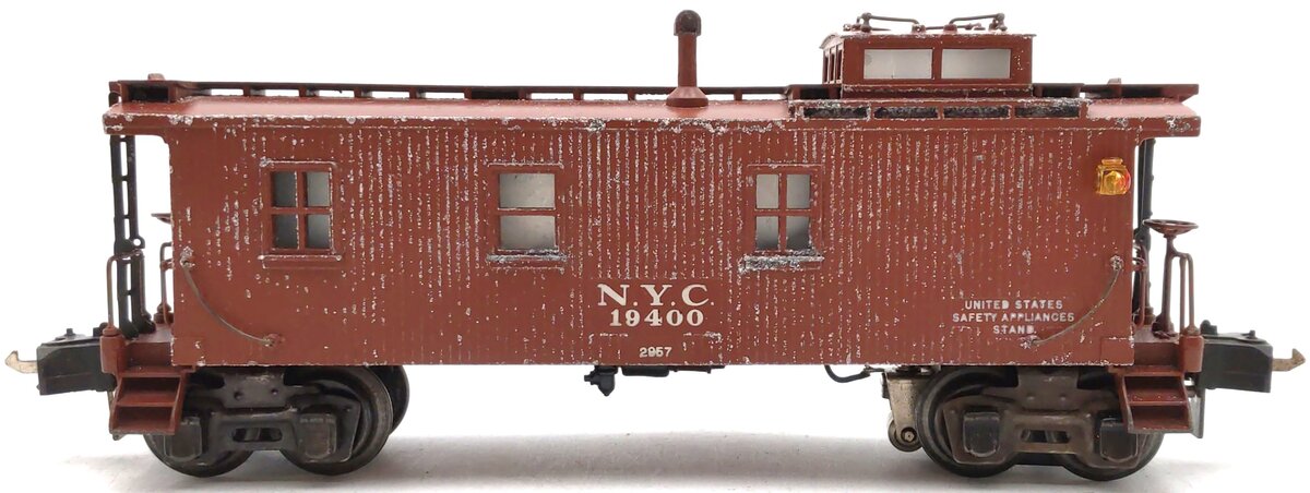 Lionel 2957 Vintage O Prewar New York Central Die-Cast Metal Illuminated Caboose
