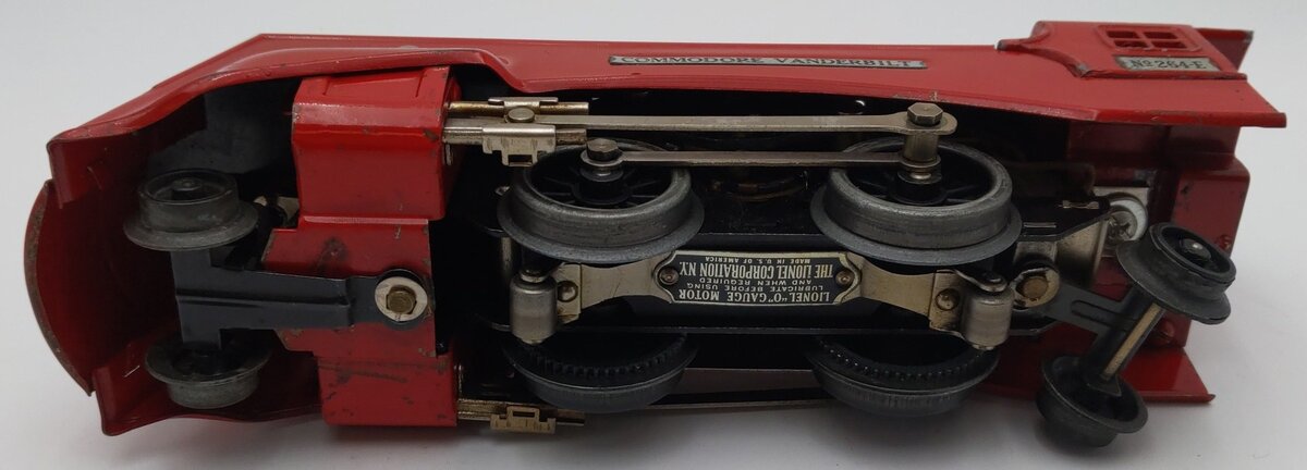 Lionel 264E Vintage O Red LL Commodore Vanderbilt Steam Locomotive VG