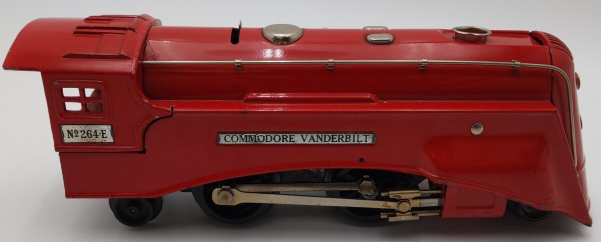 Lionel 264E Vintage O Red LL Commodore Vanderbilt Steam Locomotive VG