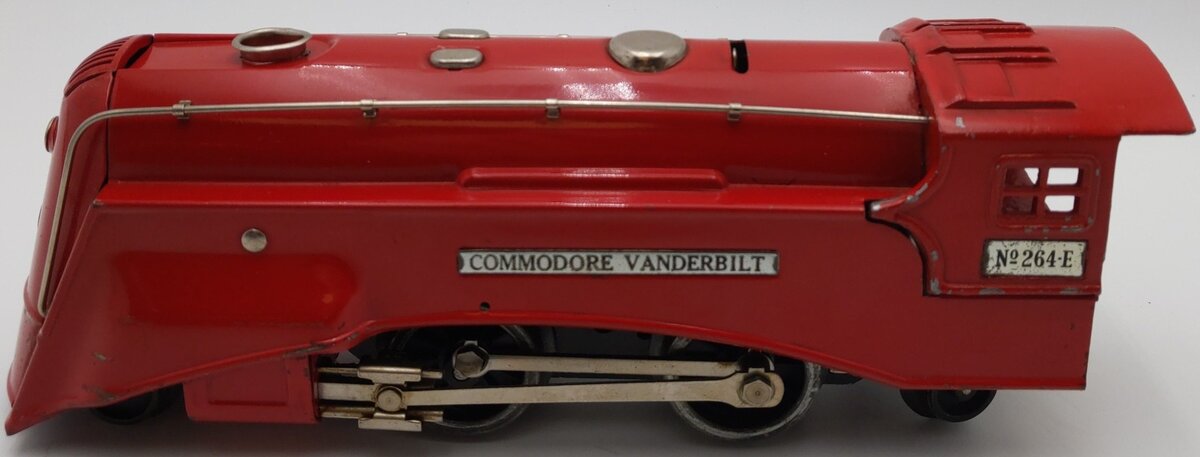 Lionel 264E Vintage O Red LL Commodore Vanderbilt Steam Locomotive VG