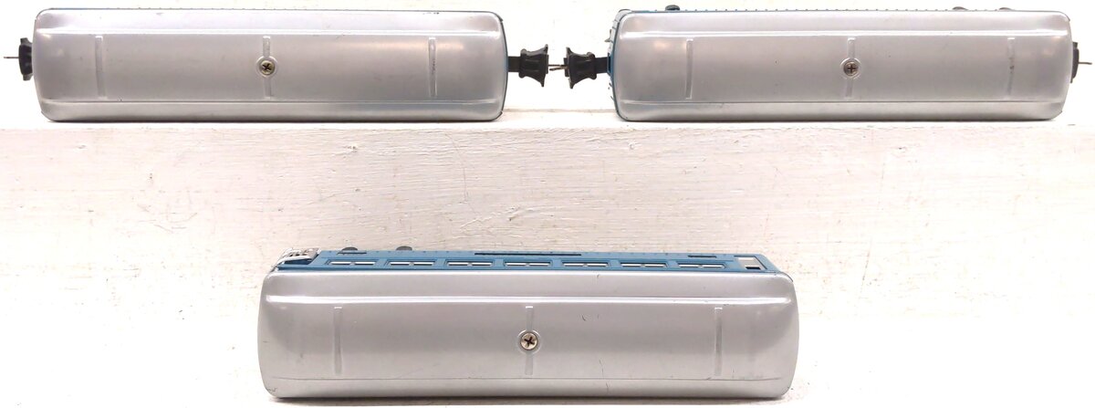 Lionel 2630S Vintage O Prewar Tinplate Blue/Silver Passenger Cars (Set of 3) VG