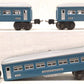 Lionel 2630S Vintage O Prewar Tinplate Blue/Silver Passenger Cars (Set of 3) VG