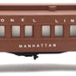 Lionel 2623 Vintage O Lionel Lines Manhattan Passenger Car - Custom Observation