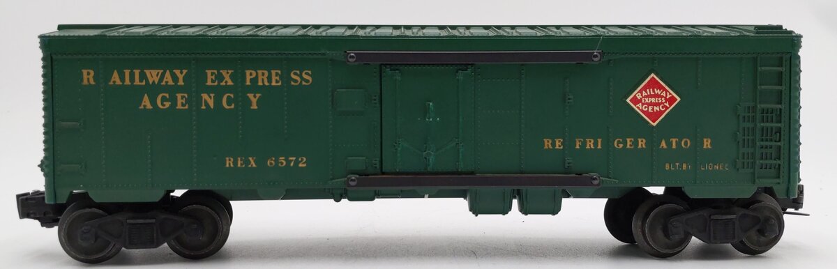 Lionel 6572 Vintage O Railway Express Reefer Car - Dark Green VG