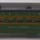 Lionel 2400 Vintage O Lionel Lines Green/Gray Maplewood Lighted Pullman Car VG