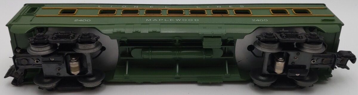 Lionel 2400 Vintage O Lionel Lines Green/Gray Maplewood Lighted Pullman Car VG