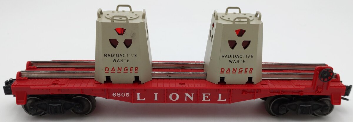 Lionel 6805 Vintage O Radioactive Atomic Disposal Flatcar VG