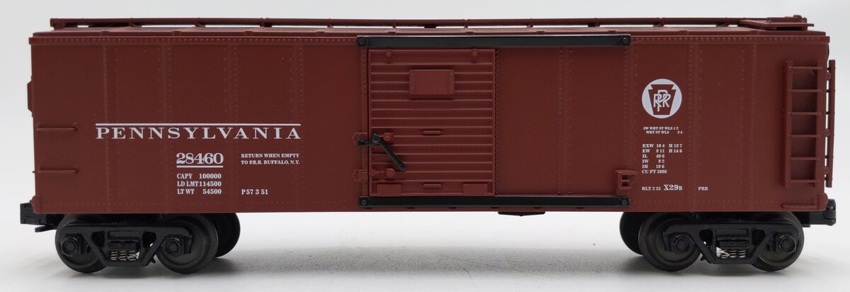 MTH 30-8401 O Gauge Pennsylvania Diecast Boxcar #28460 EX